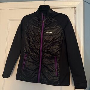 Marmot Women's Black Jacket with Purple Accents